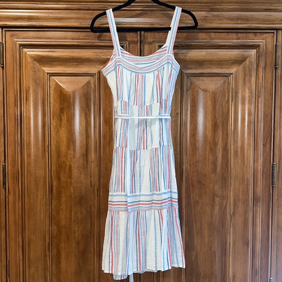 GAP Tiered Striped Midi Dress - Picture 3 of 11